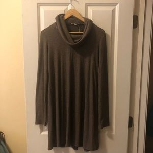 Chestnut turtle neck sweater dress